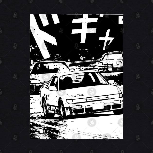 JDM Japanese Drift Racer Drifting Car Anime Manga Eurobeat Intensifies Racing Aesthetic #15 by Neon Bang Bang